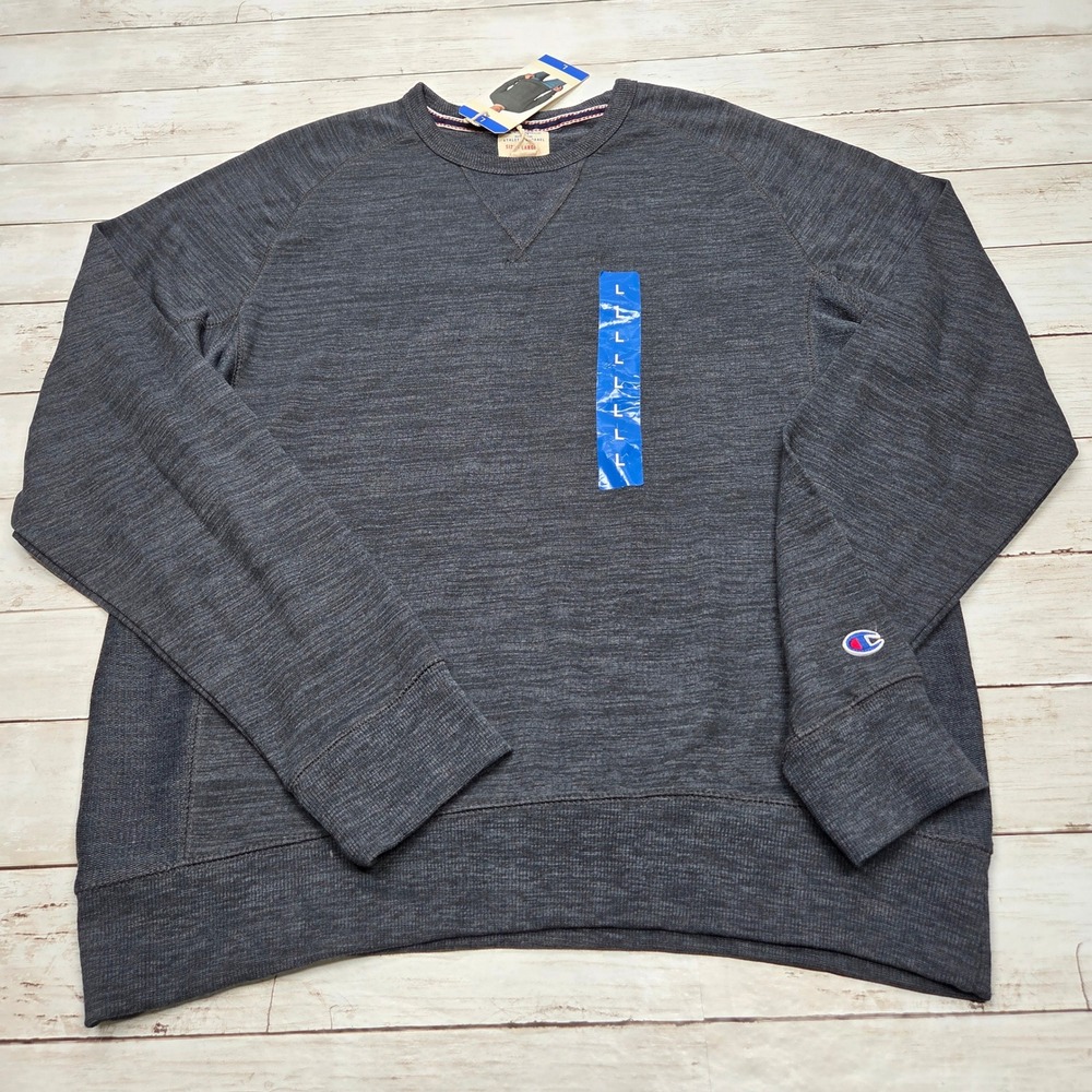 Champion Authentic Athletic Crewneck Sweatshirt Men Large Stealth Grey 1296934